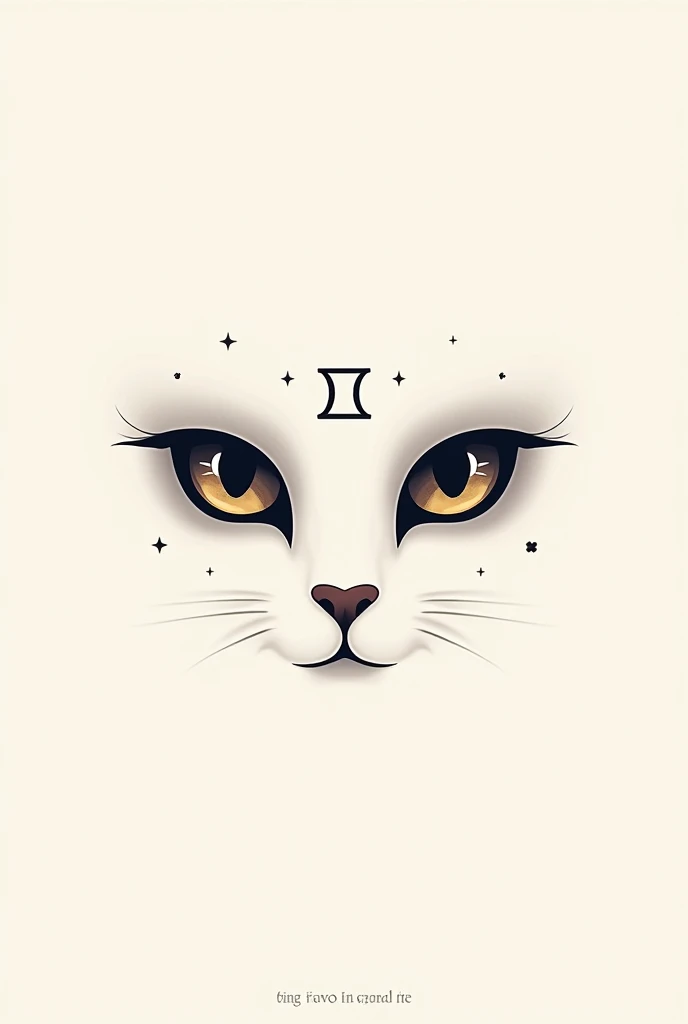 A clothing logo , like a cat's eyes, Name " Litzzy" and the Gemini sign