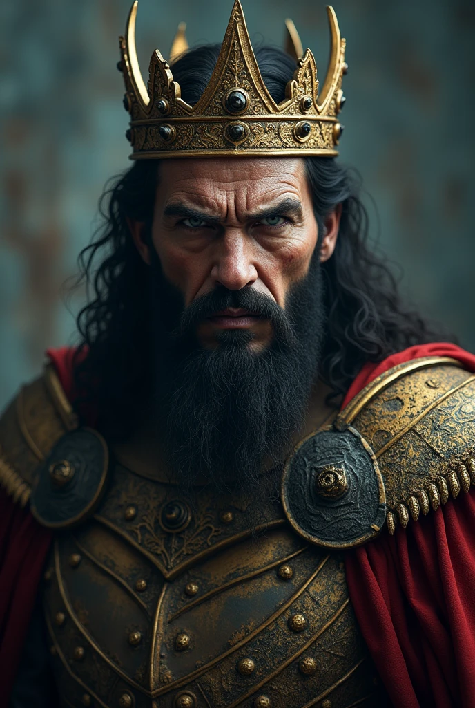 The king, a man with cold and penetrating eyes, was the embodiment of the terror that had taken over the kingdom. His face, marked by a scar that ran down his cheek from his temple to his chin, reflected the cruelty that lived within him. Golden.