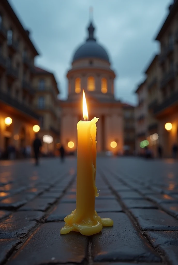 Une bougie Amnesty International à la place du Capitole de Toulouse