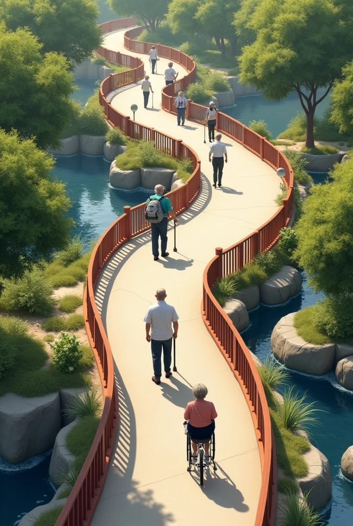 handrail path for disabled people