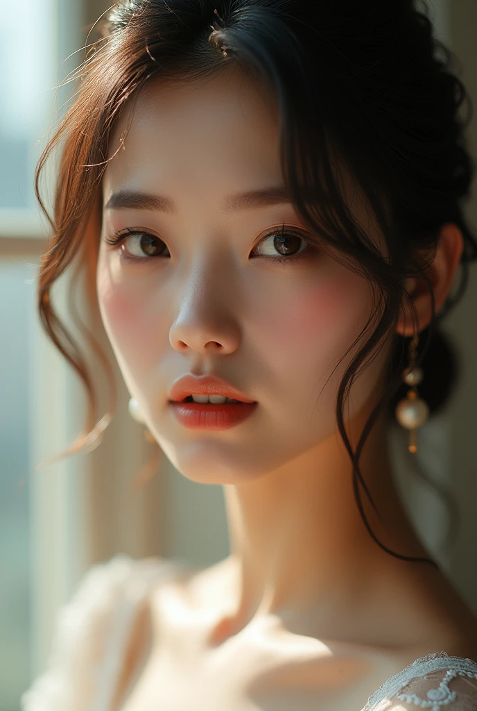 creates the image of a beautiful woman