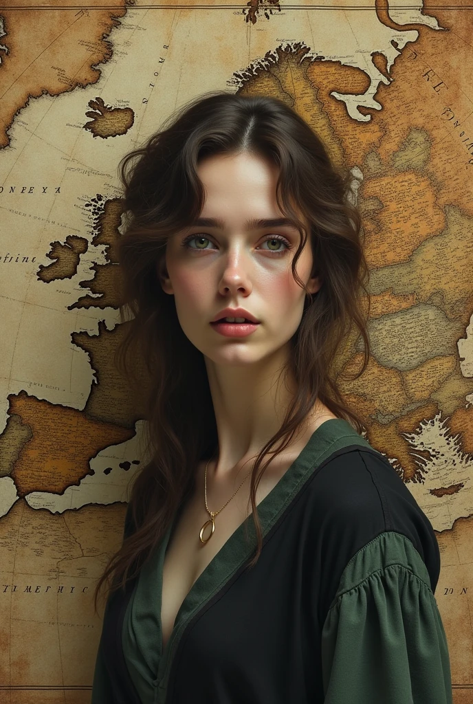 You appear against a historical background (With.B. an old photo or a map of Europe).