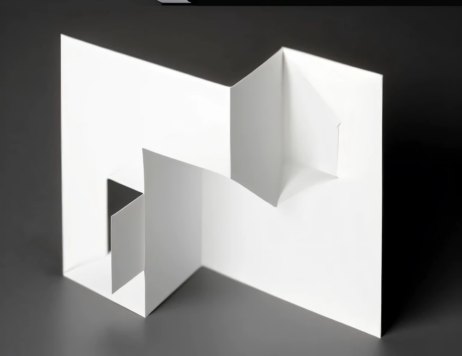 a close up of a dubbed card with a hole in it, impossible style architecture, art of paper modeling, 3d minimalist art, Impossible architecture, Alvaro, we are coming, dubbed geometry, Architectonic mock-up, Minimalist structure, cut paper, Minimal structure, paper cutting, spatial structure, In isometric, paper art, dubbed, Architectural scale, architectural concept