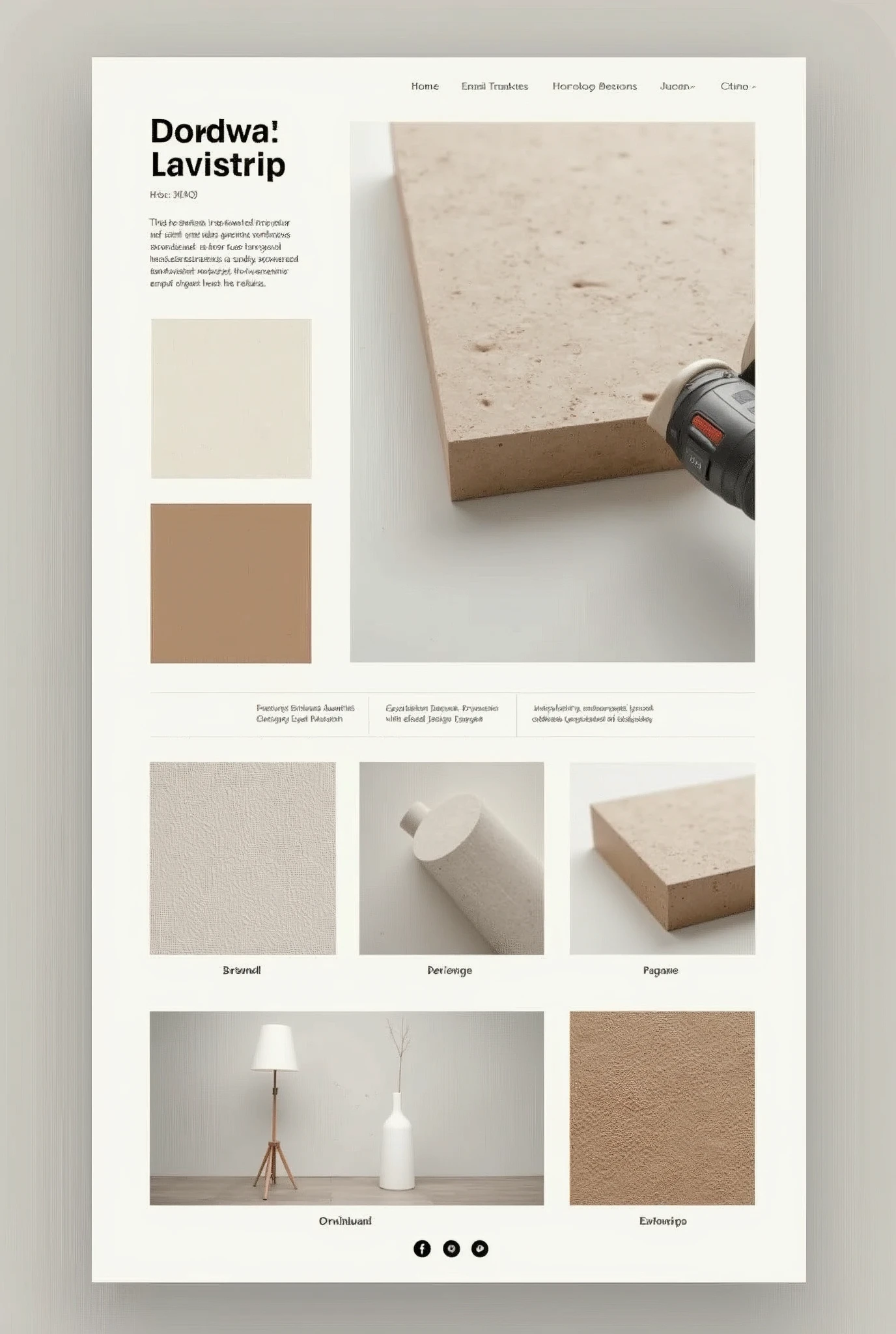 drywall construction moodboard without text