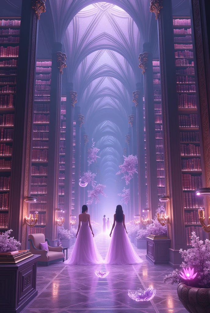 enchanted and lilac books. magic library