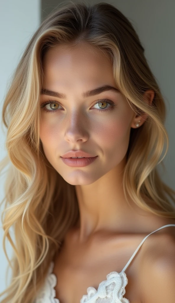 Beautiful 20 years old Christian Influencer girl, gorgeous, looking in front.