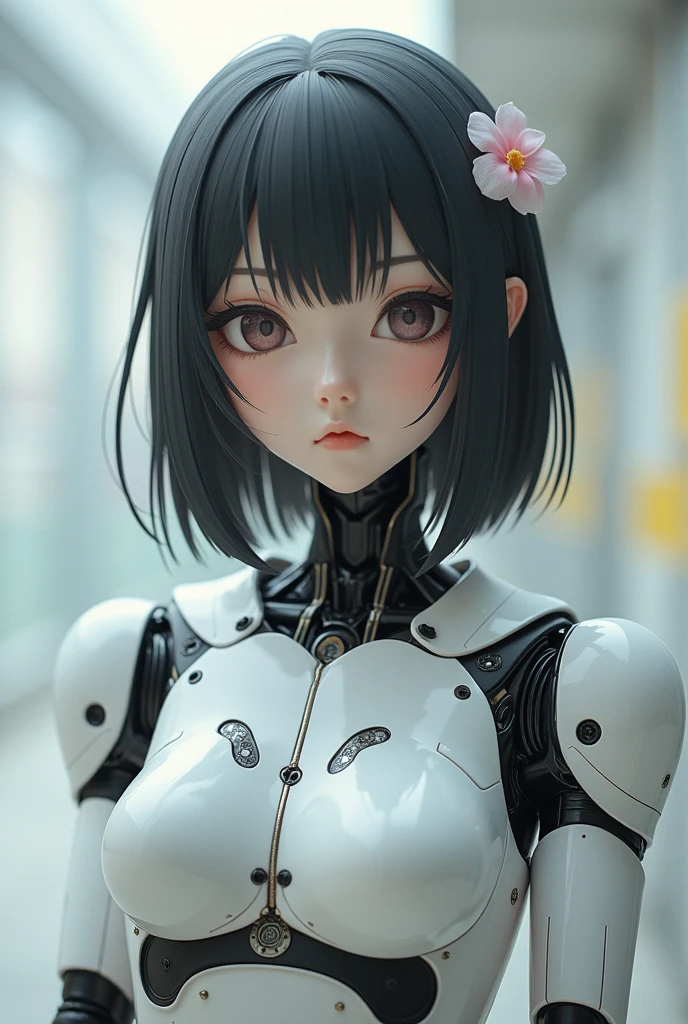 A robotic japanese school girl