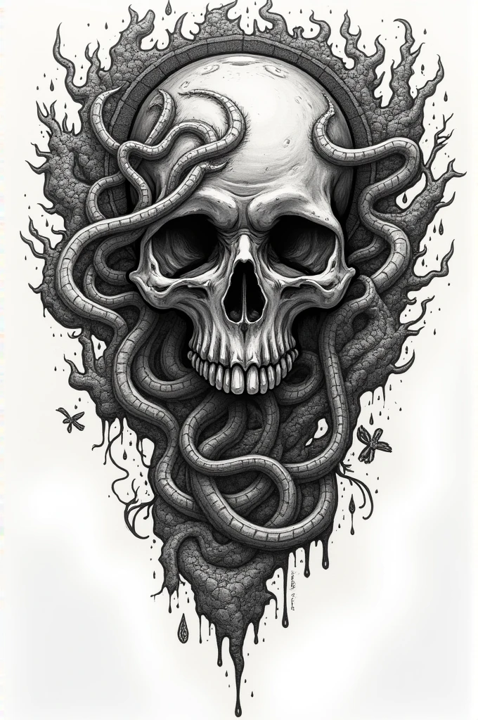 A tattoo design about the labyrinth of the mind