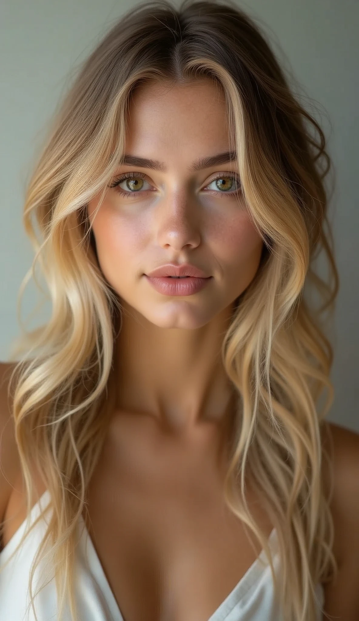 Beautiful 20 years old Christian Influencer girl, gorgeous, looking in front.