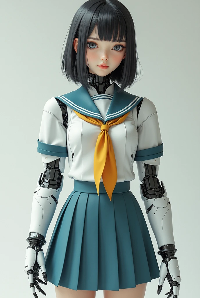 A robotic japanese school girl