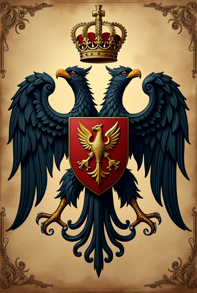 Coat of arms two-headed eagle Bonfante family