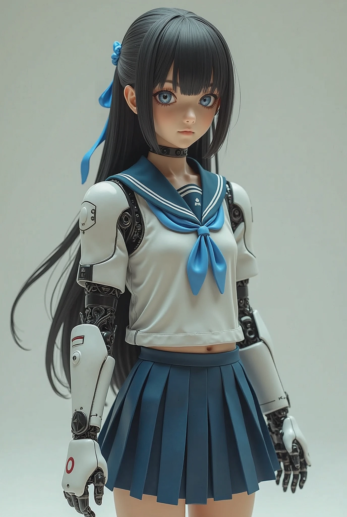 A robotic japanese school girl