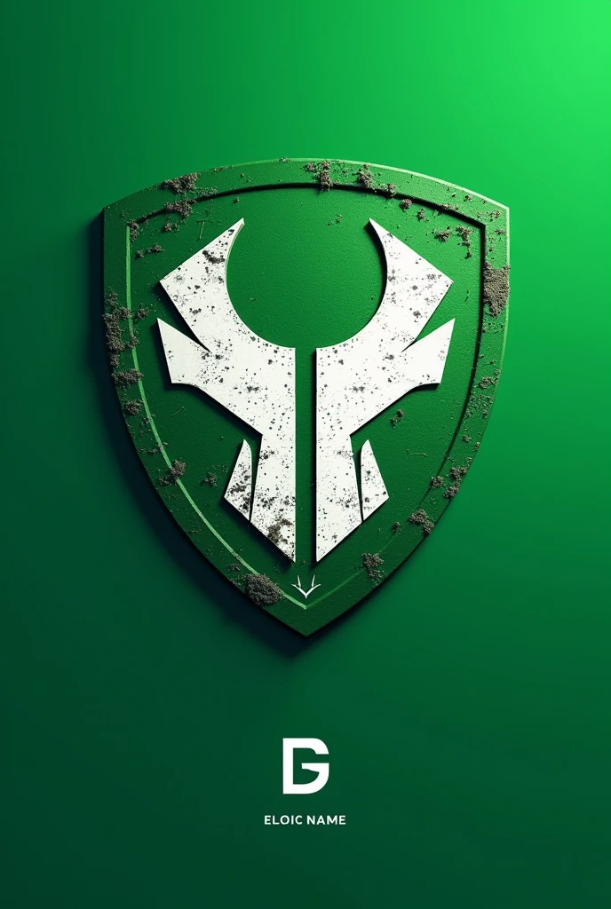 Football team symbol with a name referencing walls or murals (with a green background but without green details in the symbol design)