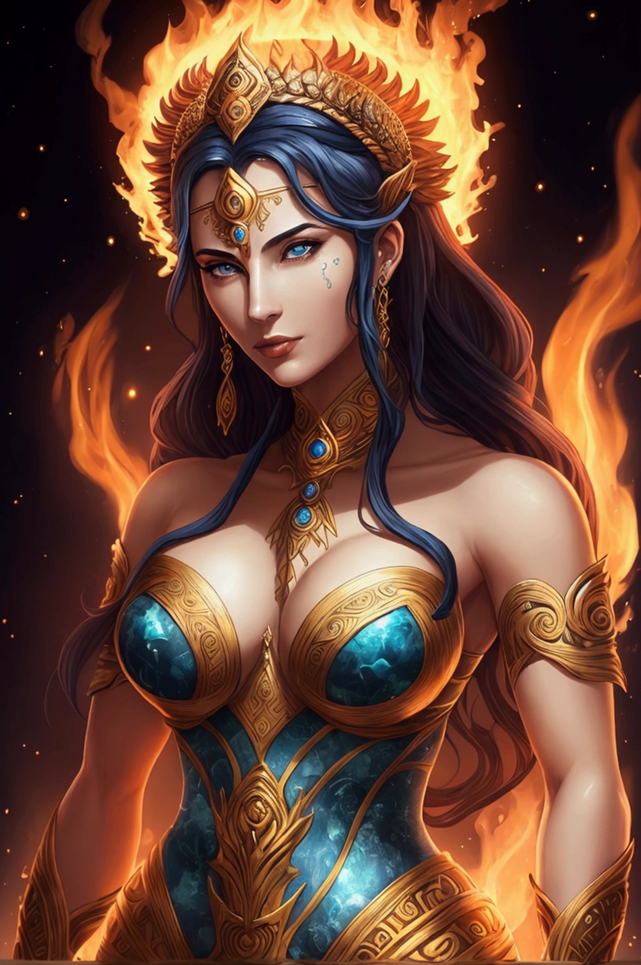 a one woman, a goddess, goddess of the elements, water, fire, earth and air. Your aura is strong. she's a beautiful woman, with characteristics of the four elements. A remarkable woman, Bela.
