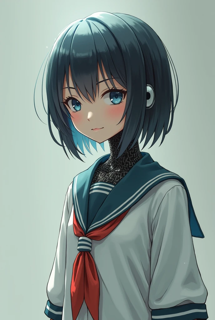 A robotic japanese school girl
