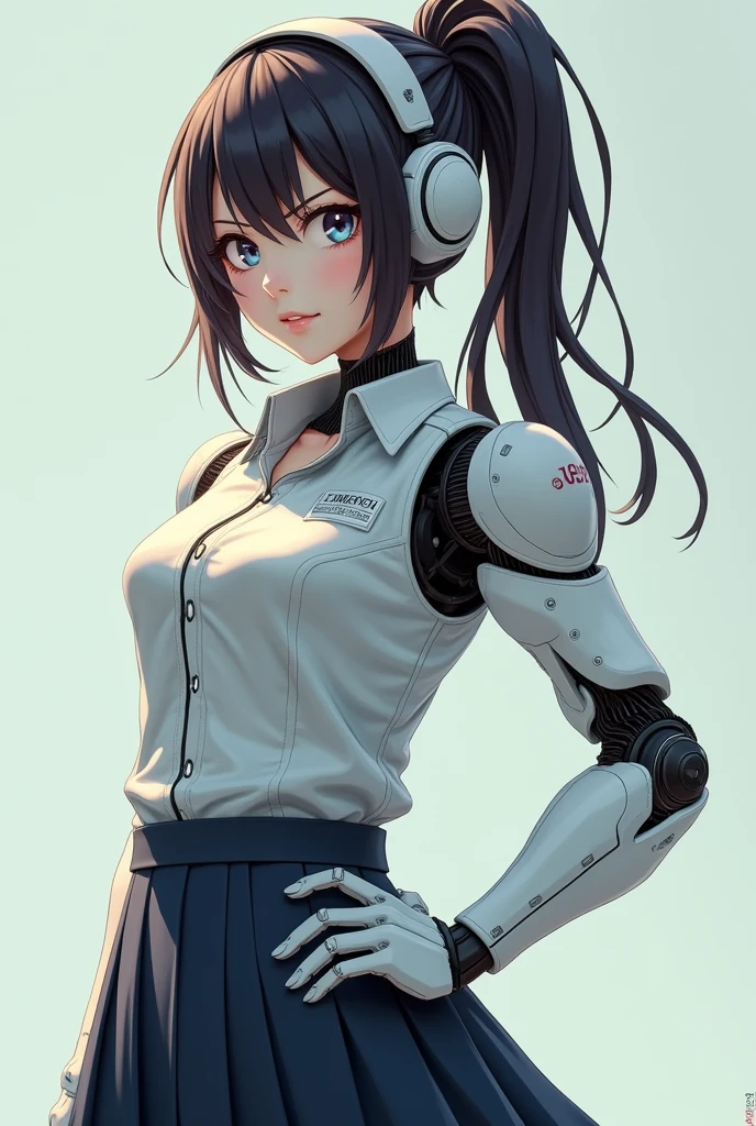 A robotic japanese school girl