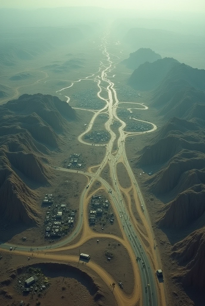 Post-apocalyptic image seen from satellite facial recognition