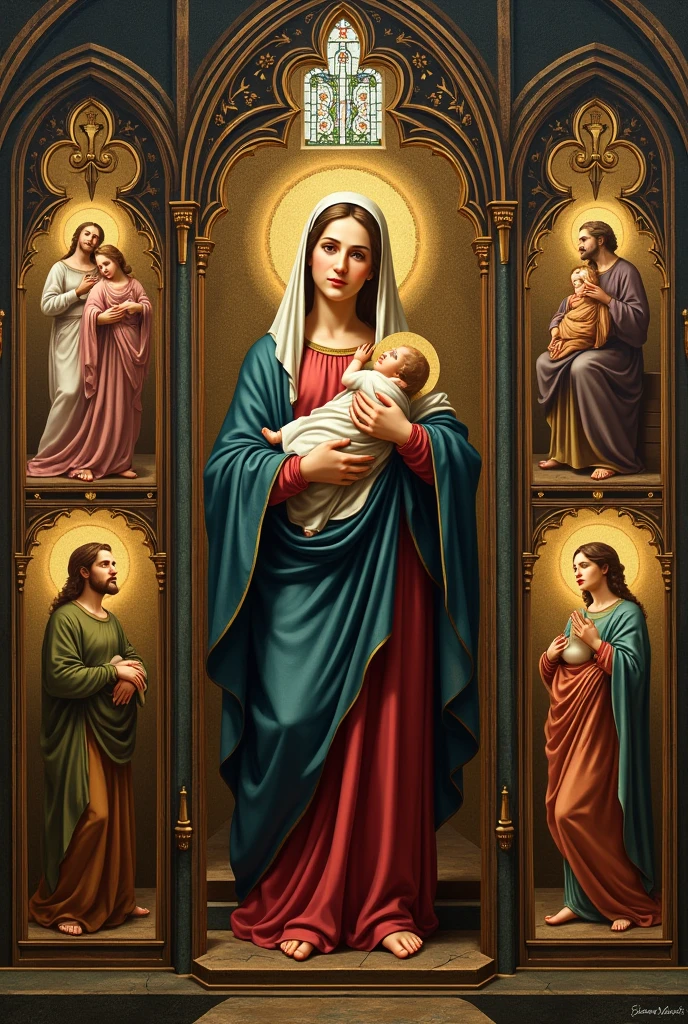 I didn't say a triptych with the Virgin Mary's biography and her virtues