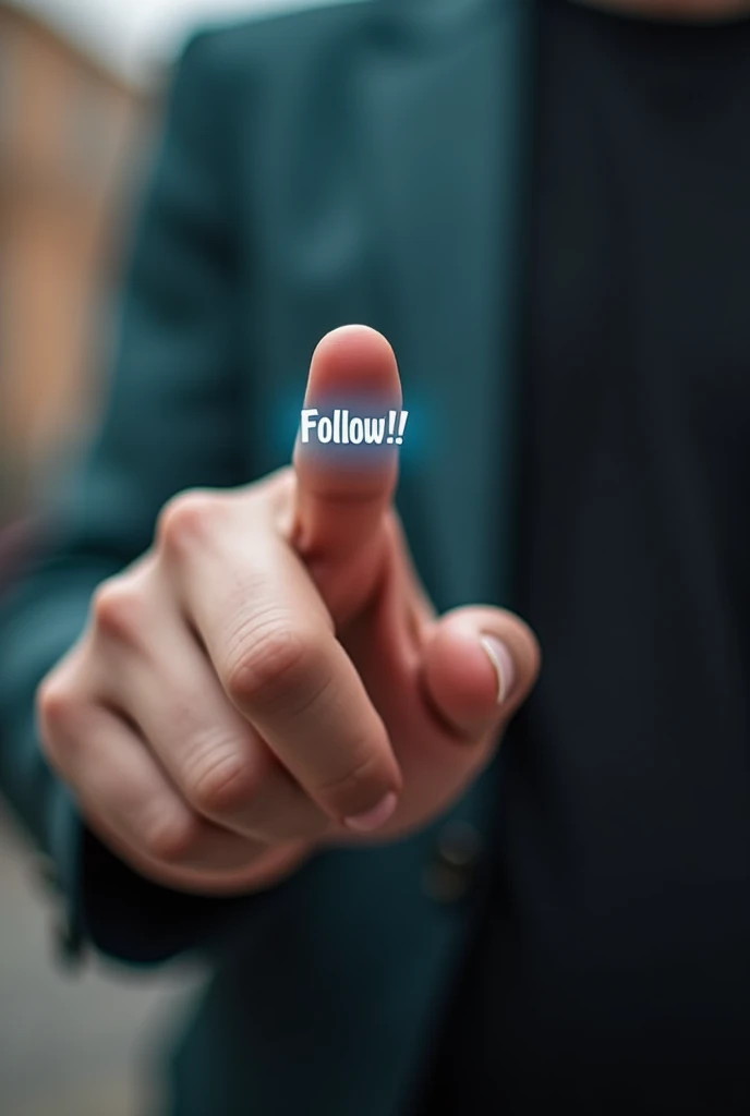 You're pointing to a Follow button on TikTok for more luck.!