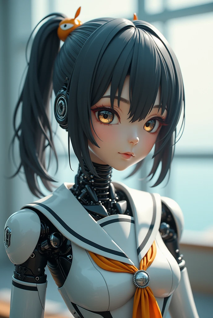 A robotic japanese school girl