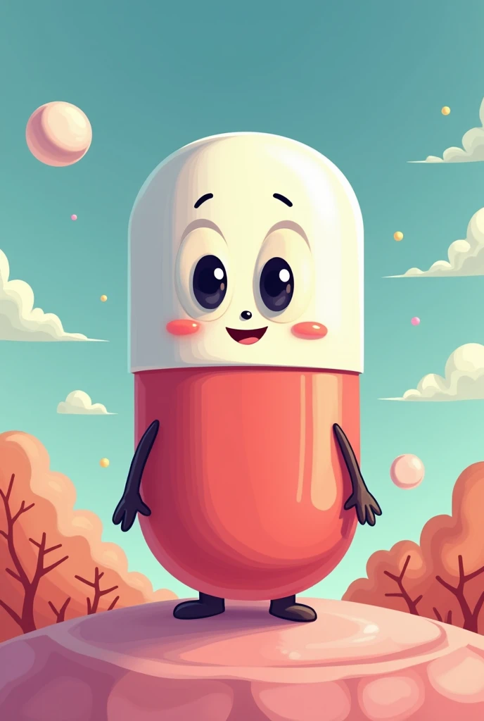 Make a cartoon-faced clonazepam