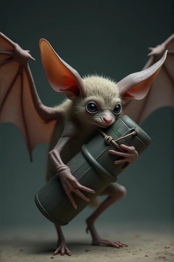 Bat carrying a bomb the bat doesn't need to be monstrous