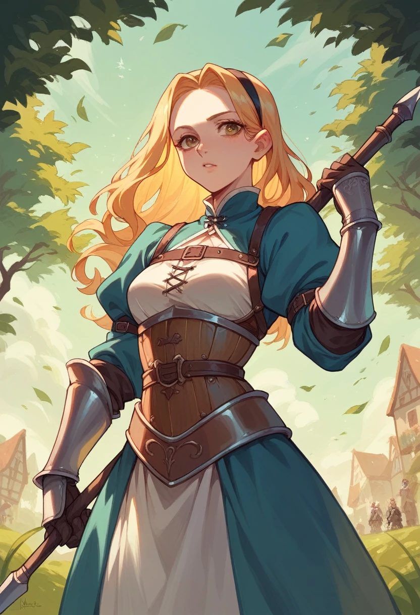 Alice in medieval armor 