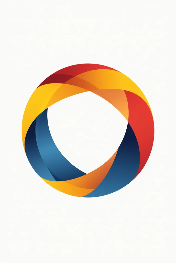 logo circle frame yellow, blue and red color