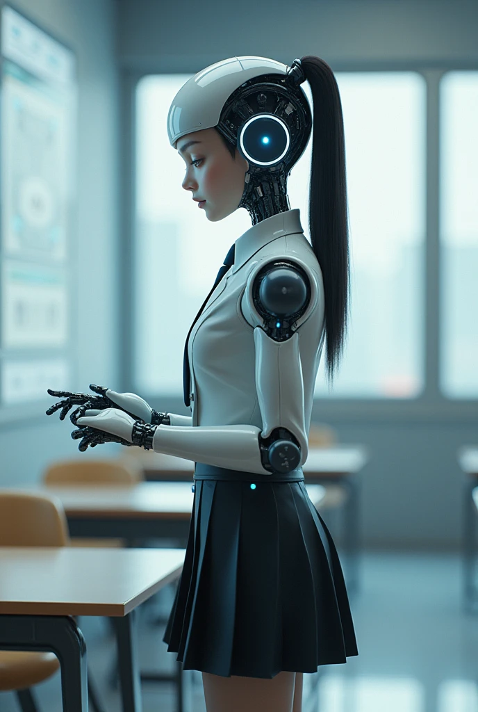 A robotic japanese school girl 