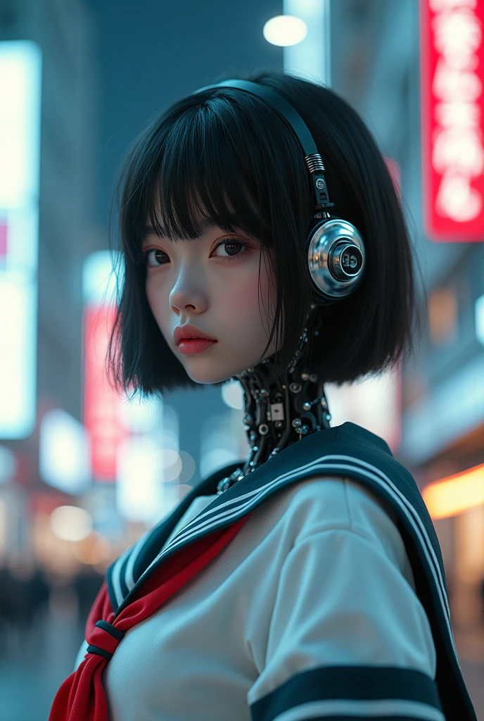 A robotic japanese school girl 