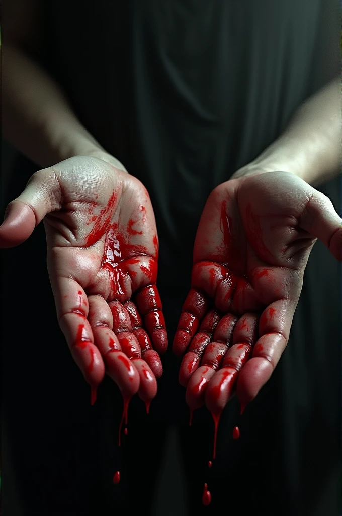 Hands with blood