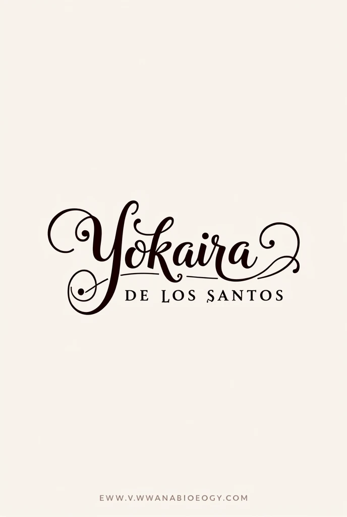 Make a logo with the name Yokaira De Los Santos. Do it with style