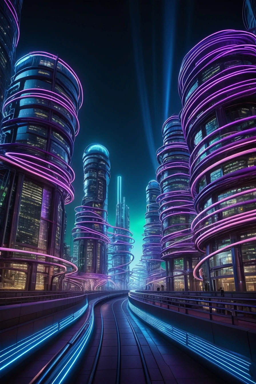 "A wide-angle 3D futuristic cityscape inside the human body. The liver is depicted as a glowing, high-tech recycling plant with neon light beams of blue, green, and purple. The intestines appear as sleek metallic pipelines resembling highways, twisting and turning. The scene is illuminated with soft, vibrant lights. The camera captures the entire setup in one sweeping shot from left to right, giving an overview of the inner-city system. The background has subtle ambient motion, creating the sense of a living, dynamic environment."
This version ensures that the camera movement and setup are clearly understood for generating a wide-angle cityscape that can include movement or a dynamic environment.