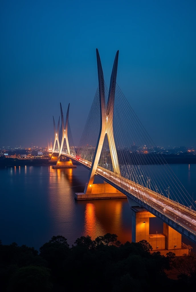 Padma Bridge Of Bangladesh is stands on the river of Padma. It looks so gorgeous at the night when a drone camera moving on this bridge it's lightning and river views attract everyone.