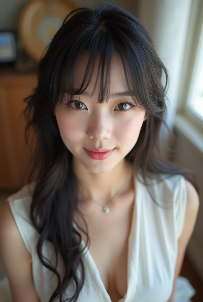 (((One person,alone))),(Highly realistic photos, High resolution, Detailed face, Beautiful Eyes) Japanese women, 30 years old, Cute Face, Nice body, Take a photo book,Healthy Body,Thighs、turn over、Depth of written boundary,、Narrow eyes,Light Smile、Boa Hancock Cosplay、