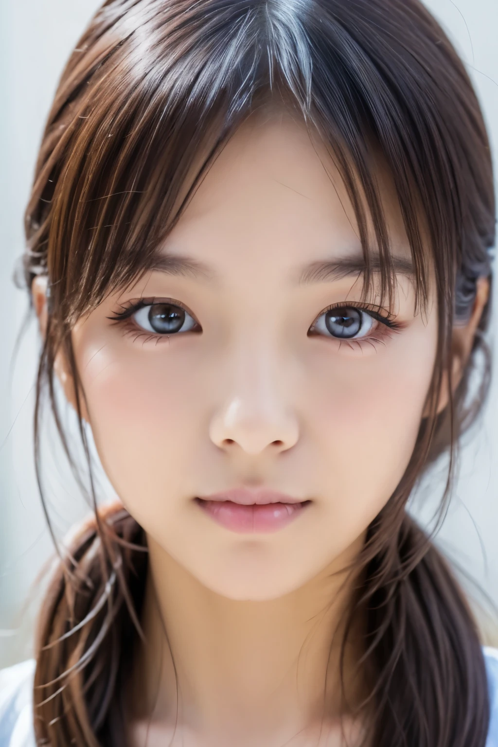 Photogravure, Skinny Japanese woman, detailed face, detailed eyes