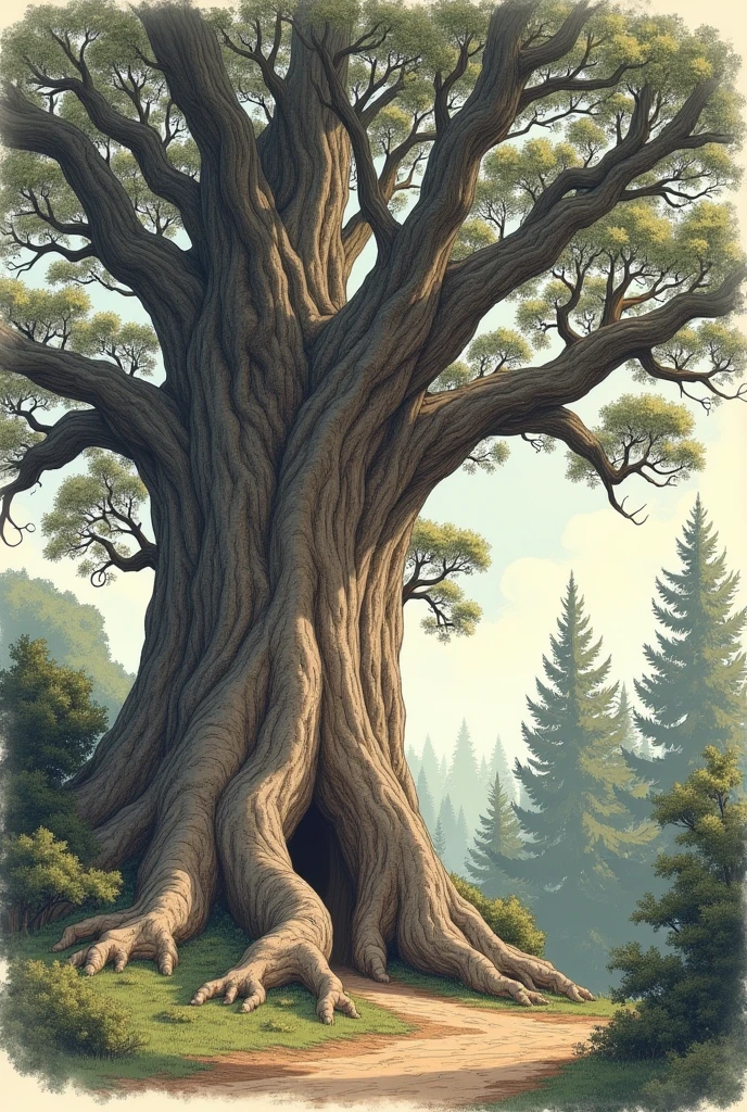 Big trees drawing style