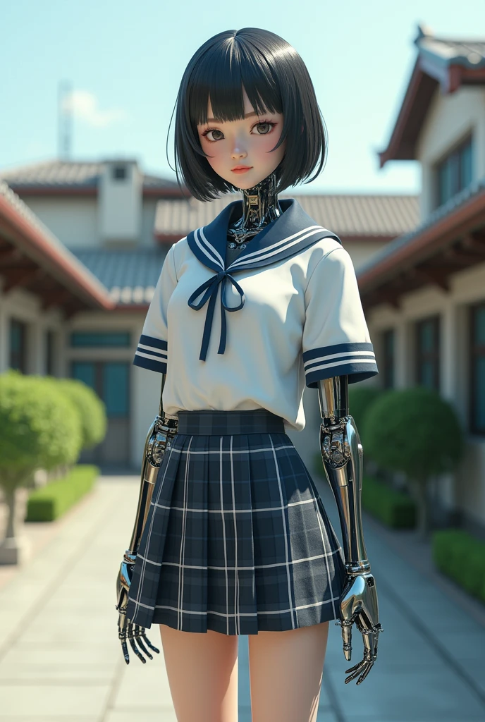 A robotic japanese school girl 