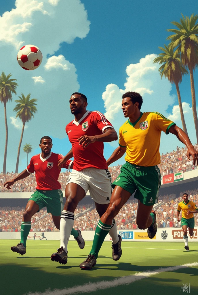 Togo National team Football vs Yemen National team Football in Los Angeles, USA in the 1990s