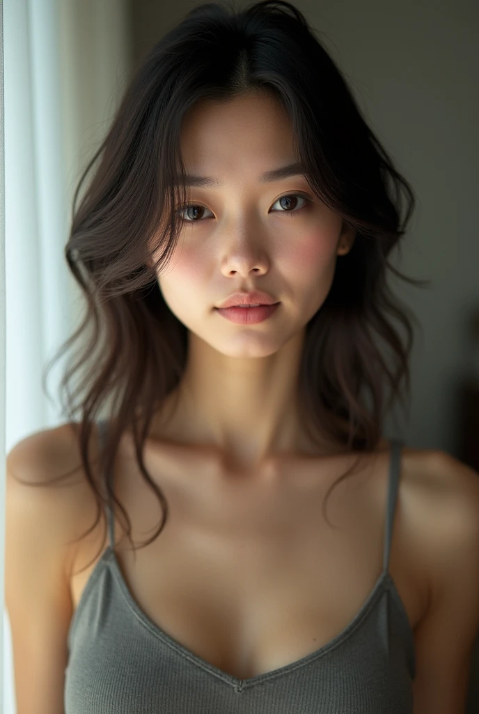 (((One person,alone))),(Highly realistic photos, High resolution, Detailed face, Beautiful Eyes) Japanese women, 30 years old, Modern beauty standards, Nice body, Akina Nakamori,Healthy Body,Thighs、
