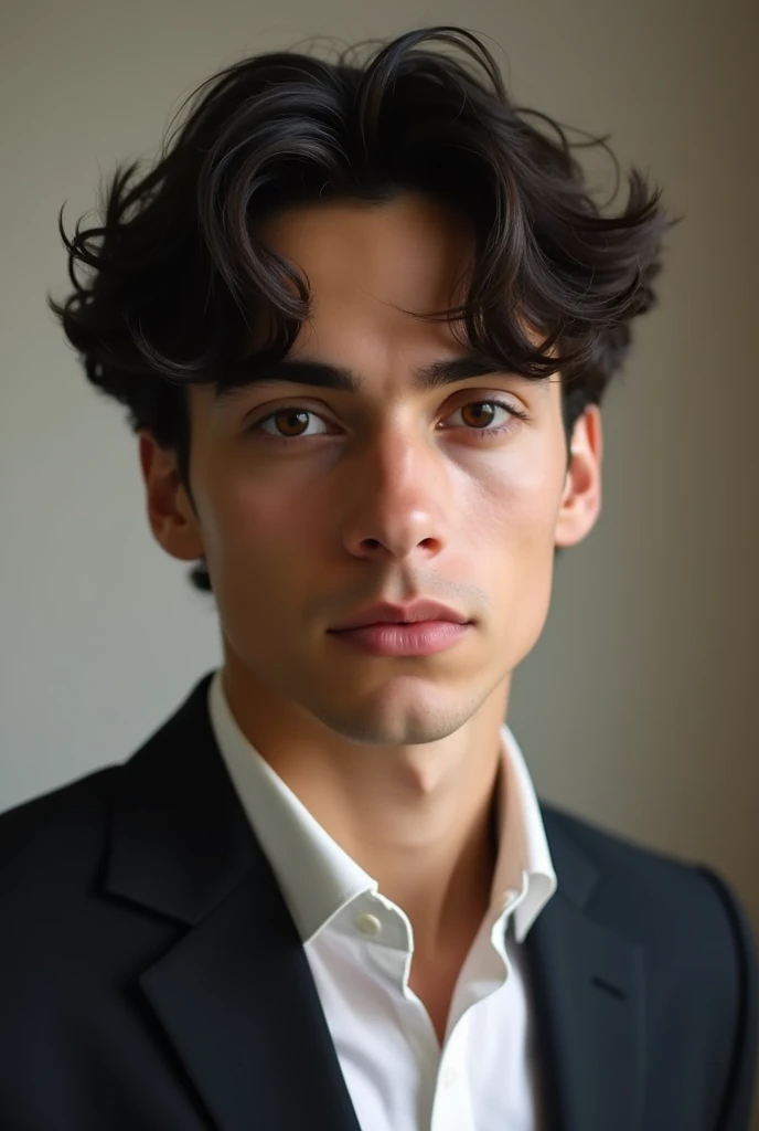 Photo d'un homme anglais, black hair, dark eyes, peau mate, mignon, without beard, call Benjamin.