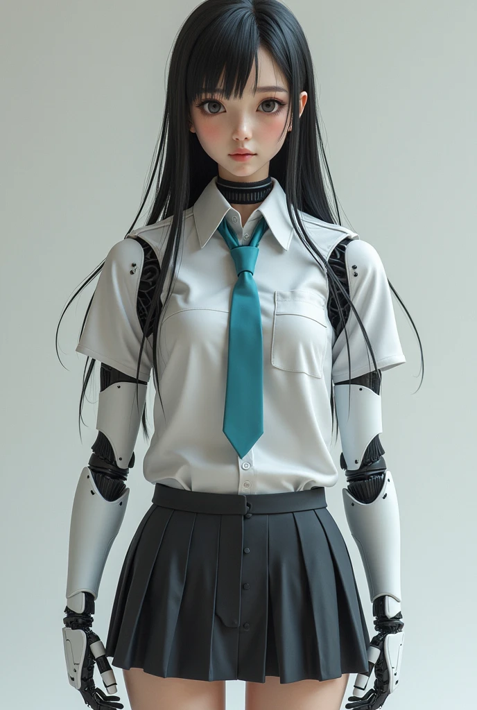 A robotic japanese school girl
