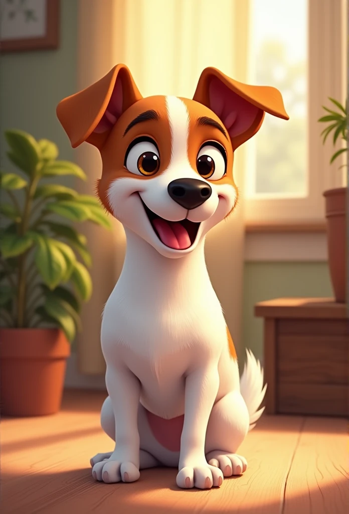 Disney Pixar Style Jack Russell terrier, high qualiy, best qualityer