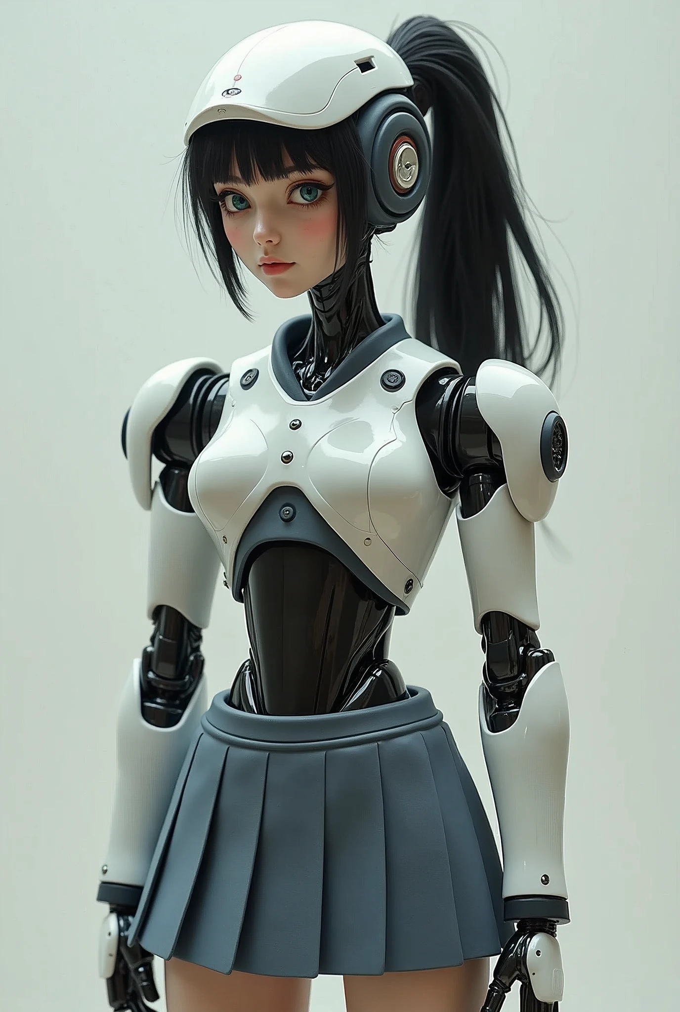 A robotic japanese school girl