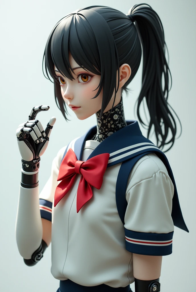 A robotic japanese school girl