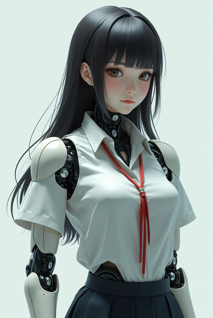 A robotic japanese school girl