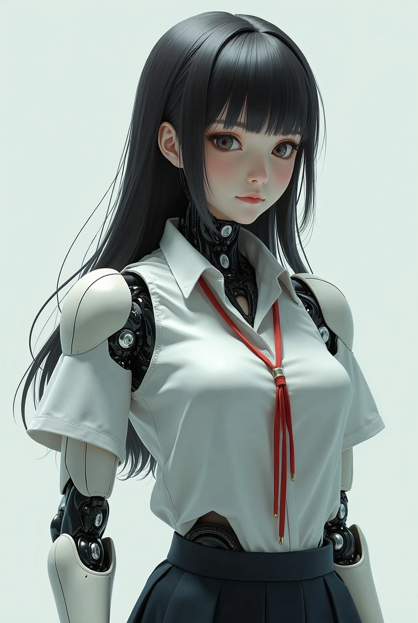 A robotic japanese school girl