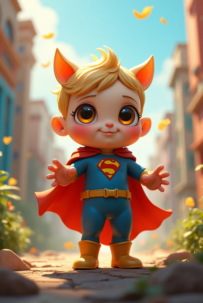Create tiny four-fingered hands for a cute superhero like Firby