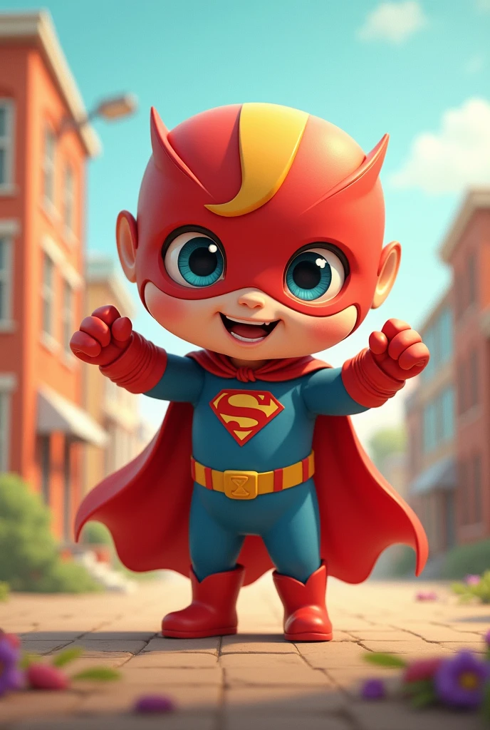 Create tiny four-fingered hands for a cute superhero like Firby
