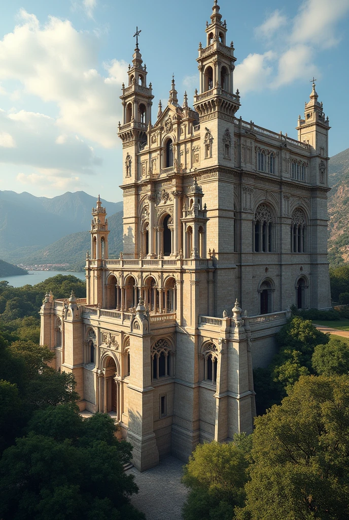 Artworks or architecture sponsored by royalty, like the El Escorial Palace.